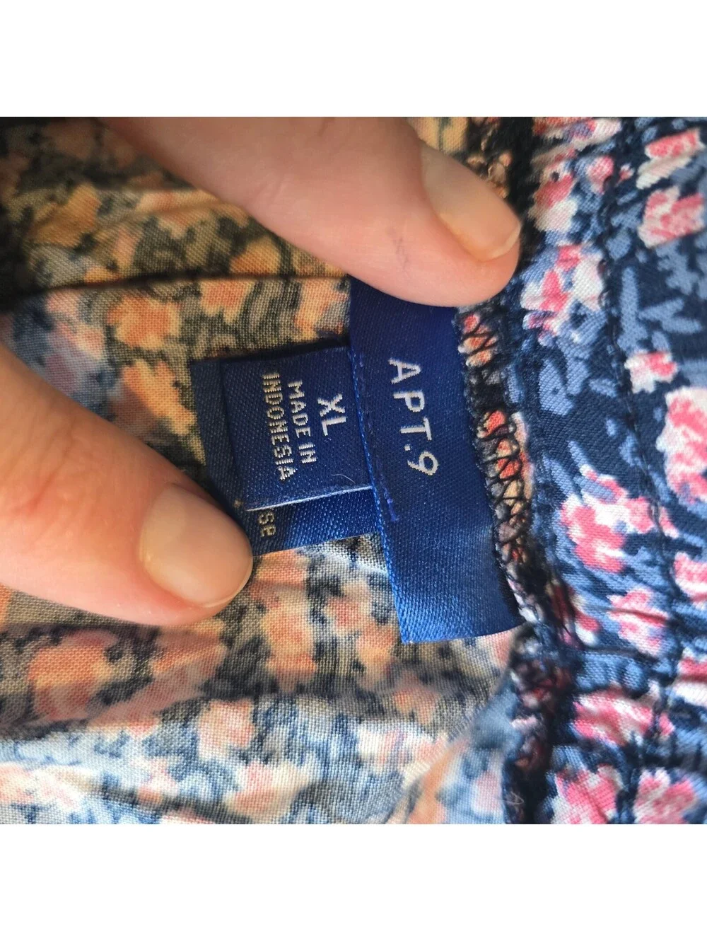 Apt. 9 Navy Floral Skirt